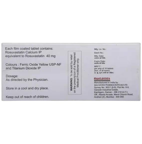 rosumac 40mg tablet 10's